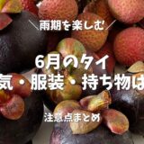 タイ6月の気候を在住者が語る！雨季のタイ旅行を快適に楽しむ服装・持ち物・注意点まとめ