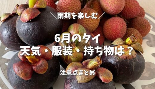 タイ6月の気候を在住者が語る！雨季のタイ旅行を快適に楽しむ服装・持ち物・注意点まとめ